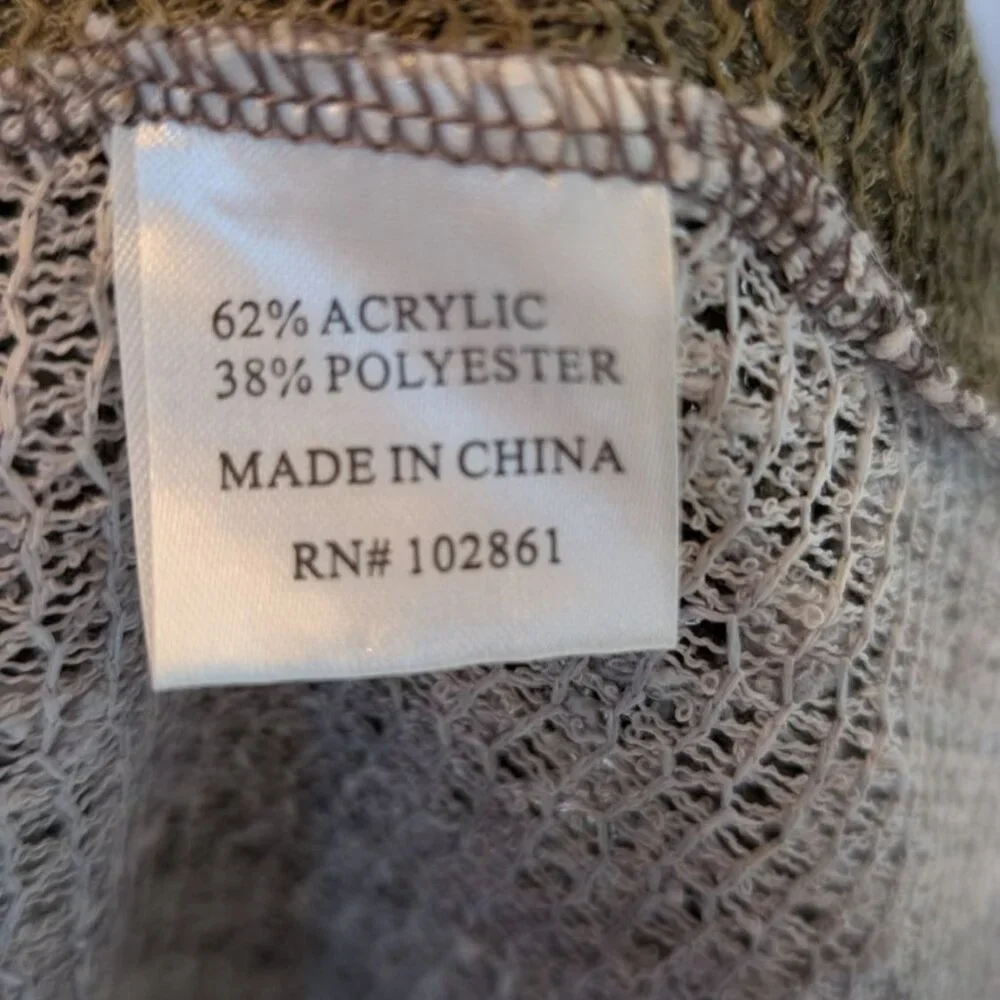 Adore Mesh Knit Cardigan Womens Large Art to Wear Statement Cutout Tie-Dye - Picture 4 of 9